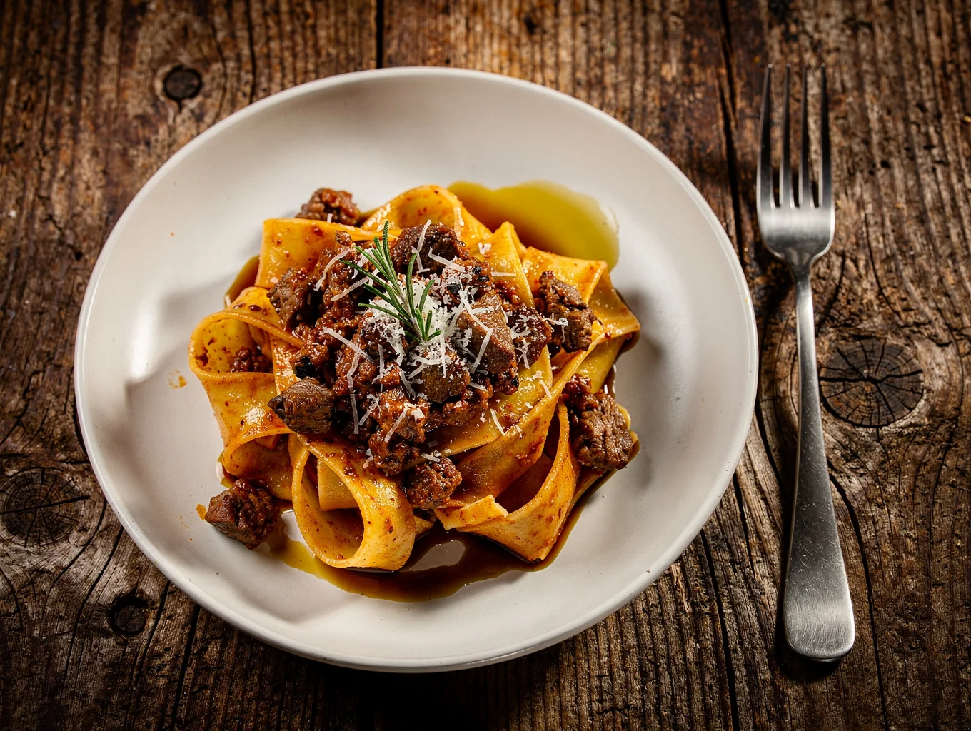 Hand-rolled pappardelle with wild boar ragu